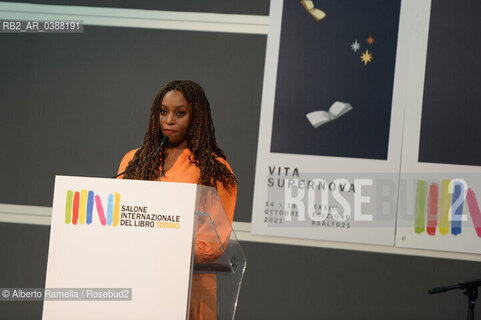 14.10.21, TORINO, LINGOTTO, SALONE DEL LIBRO 2021 - DAY#1 - NELLA FOTO:  Chimamanda Ngozi Adichie ©Alberto Ramella/Rosebud2