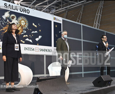 15.10.21, TORINO, LINGOTTO, SALONE DEL LIBRO 2021 - DAY#1 - NELLA FOTO: Nicola Lagioia, Valerie Perrin ©Alberto Ramella/Rosebud2