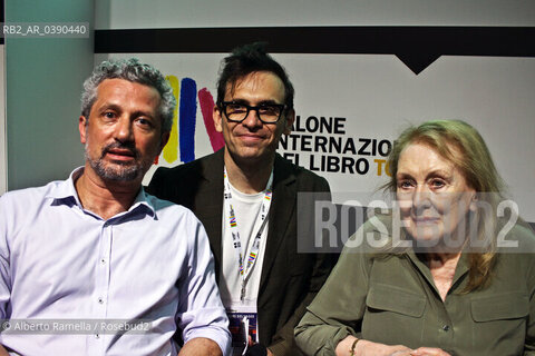 21/05/22, Torino, Lingotto, Salone Internazionale del Libro 2022 - nella foto: Annie Ernaux con Nicola La Gioia ©Alberto Ramella/Rosebud2