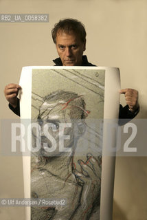 French illustrator and cartoonist Enki Bilal in his studio. Paris, March 7, 2009 - ©Ulf Andersen/Rosebud2