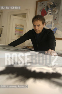French illustrator and cartoonist Enki Bilal in his studio. Paris, March 7, 2009 - ©Ulf Andersen/Rosebud2