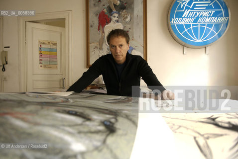 French illustrator and cartoonist Enki Bilal in his studio. Paris, March 7, 2009 - ©Ulf Andersen/Rosebud2