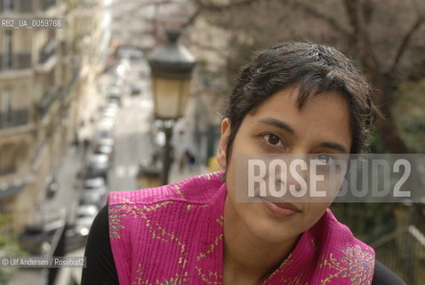 Indian writer Abha Dawesar. Paris, March 3, 2007. ©Ulf Andersen/Rosebud2