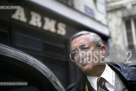 English writer Len Deighton. Paris, February 3, 1986. ©Ulf Andersen/Rosebud2