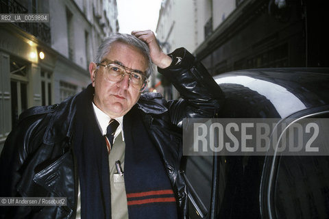 English writer Len Deighton. Paris, February 3, 1986. ©Ulf Andersen/Rosebud2