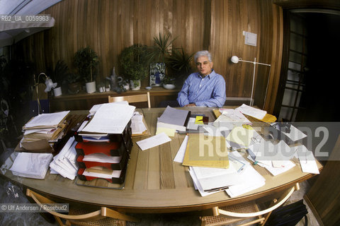 French philosopher Jacques Derrida. Ris Orangis, November 24, 1987 - ©Ulf Andersen/Rosebud2