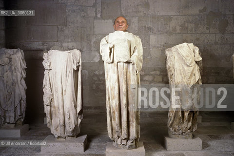 French historian Georges Duby at Cluny museum. Paris, november 23, 1993 - ©Ulf Andersen/Rosebud2