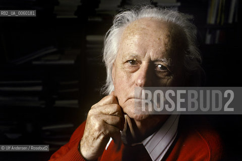 French ecologist and essayist René Dumont, at home. Paris, March 12, 1993 - ©Ulf Andersen/Rosebud2