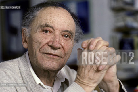 French writer Francois Fetjo. Paris, december 6, 1991 - ©Ulf Andersen/Rosebud2