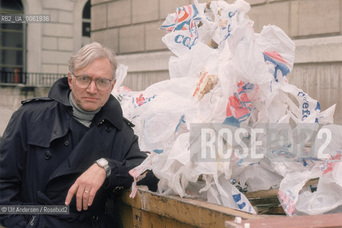 American writer John Hawkes. Paris, March 12, 1989 - ©Ulf Andersen/Rosebud2