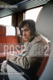 American writer Patricia Highsmith at home and in the train between Lugano and Zurich. Lugano, September 5, 1987 - ©Ulf Andersen/Rosebud2