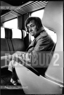 American writer Patricia Highsmith at home and in the train between Lugano and Zurich. Lugano, September 5, 1987 - ©Ulf Andersen/Rosebud2