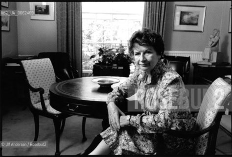 English crime novelist Phyllis Dorothy James, at home. London, March 30, 1987 - ©Ulf Andersen/Rosebud2