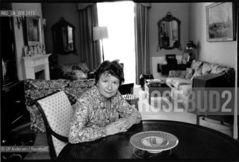 English crime novelist Phyllis Dorothy James, at home. London, March 30, 1987 - ©Ulf Andersen/Rosebud2