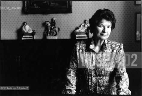 English crime novelist Phyllis Dorothy James, at home. London, March 30, 1987 - ©Ulf Andersen/Rosebud2