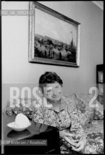 English crime novelist Phyllis Dorothy James, at home. London, March 30, 1987 - ©Ulf Andersen/Rosebud2