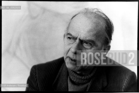 Pierre Klossowski ( 1905-2001), French painter and writer in his studio. Paris, March 3, 1982 - ©Ulf Andersen/Rosebud2