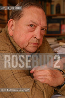 French historian Jacques Le Goff .Paris, February 3, 2004 - ©Ulf Andersen/Rosebud2