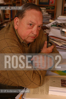 French historian Jacques Le Goff .Paris, February 3, 2004 - ©Ulf Andersen/Rosebud2