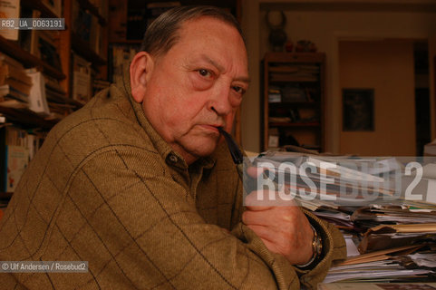 French historian Jacques Le Goff .Paris, February 3, 2004 - ©Ulf Andersen/Rosebud2