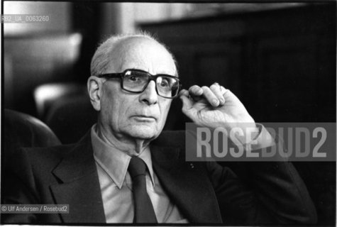 French anthropologist Claude Levi Strauss, in his office in College de France in Paris, May 10, 1979 - ©Ulf Andersen/Rosebud2