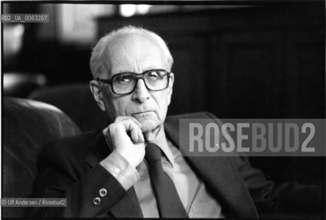 French anthropologist Claude Levi Strauss, in his office in College de France in Paris, May 10, 1979 - ©Ulf Andersen/Rosebud2