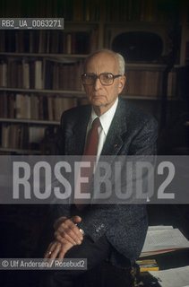 French anthroplologist Claude Levi Strauss. Paris, December 15, 1983 - ©Ulf Andersen/Rosebud2