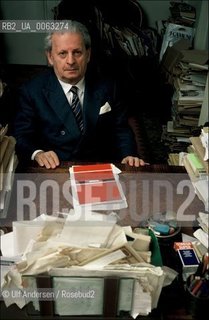 Emmanuel Levinas, French philosopher, at home in Paris, November 18, 1985 - ©Ulf Andersen/Rosebud2