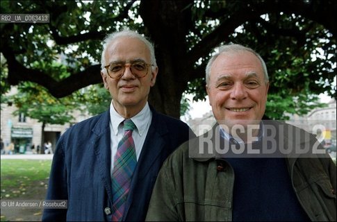 Antonio Lobo Antunes, Portuguese writer with Christian Bourgois his french publisher. Bordeaux, June 8, 2008 - ©Ulf Andersen/Rosebud2