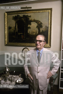 Italian writer Giovanni Macchia. Rome, September 26, 1987. ©Ulf Andersen/Rosebud2