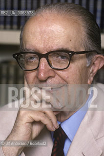 Italian writer Giovanni Macchia. Rome, September 26, 1987. ©Ulf Andersen/Rosebud2