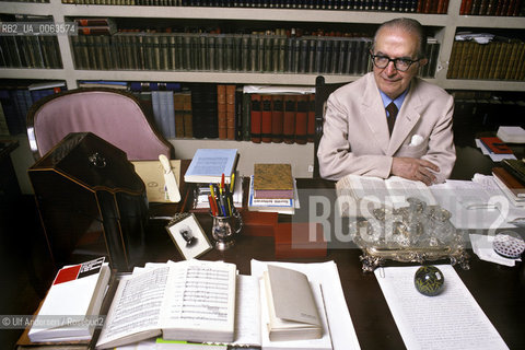 Italian writer Giovanni Macchia. Rome, September 26, 1987. ©Ulf Andersen/Rosebud2