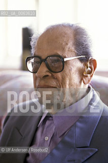 Egyptian writer Naguib Mahfouz. Cairo, October 12, 1998 - ©Ulf Andersen/Rosebud2