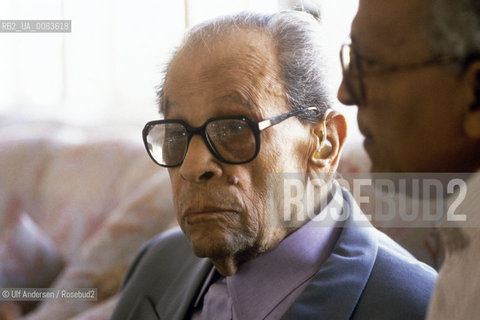 Egyptian writer Naguib Mahfouz. Cairo, October 12, 1998 - ©Ulf Andersen/Rosebud2