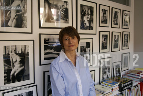 French writer Catherine Millet with pictures of her by Jacques Henric. Paris, July 14, 2008 - ©Ulf Andersen/Rosebud2