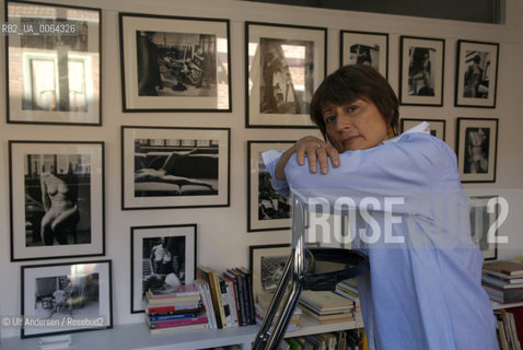 French writer Catherine Millet with pictures of her by Jacques Henric. Paris, July 14, 2008 - ©Ulf Andersen/Rosebud2