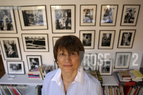 French writer Catherine Millet with pictures of her by Jacques Henric. Paris, July 14, 2008 - ©Ulf Andersen/Rosebud2