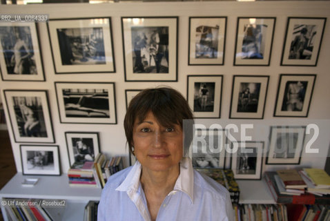 French writer Catherine Millet with pictures of her by Jacques Henric. Paris, July 14, 2008 - ©Ulf Andersen/Rosebud2