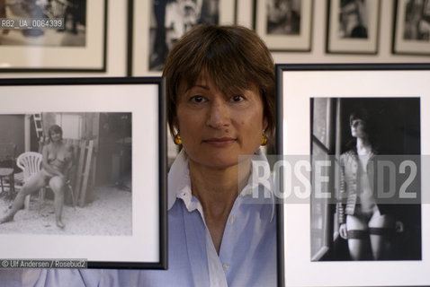 French writer Catherine Millet with pictures of her by Jacques Henric. Paris, July 14, 2008 - ©Ulf Andersen/Rosebud2