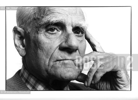 Alberto Moravia at home in Rome in 1979. ©Ulf Andersen/Rosebud2