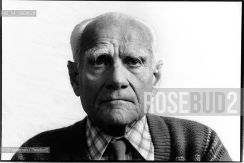 Alberto Moravia at home in Rome in 1979. ©Ulf Andersen/Rosebud2