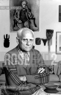 Alberto Moravia at home in Rome in 1979. ©Ulf Andersen/Rosebud2