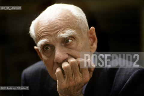 Italian writer Alberto Moravia ( 1907-1990). Paris, March 25, 1986 - ©Ulf Andersen/Rosebud2