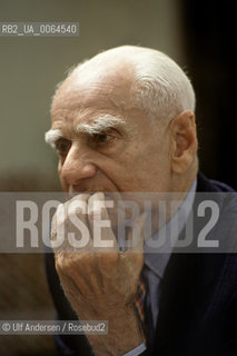 Italian writer Alberto Moravia ( 1907-1990). Paris, March 25, 1986 - ©Ulf Andersen/Rosebud2