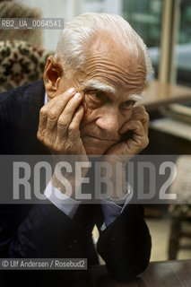 Italian writer Alberto Moravia ( 1907-1990). Paris, March 25, 1986 - ©Ulf Andersen/Rosebud2