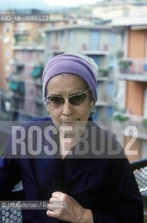 Italian writer Anna Maria Ortese. Genova October 12, 1988 - ©Ulf Andersen/Rosebud2