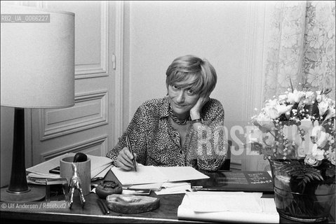 Francoise Sagan, French writer at home. Paris, June 26, 1987 - ©Ulf Andersen/Rosebud2