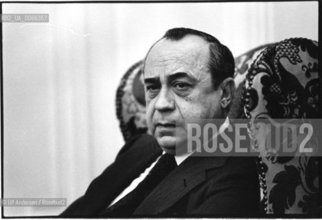 Italian writer Leonardo Sciascia (1921-1989 ). Paris, November 30, 1978 - ©Ulf Andersen/Rosebud2