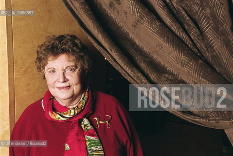 English writer Muriel Spark. Paris, January 21, 2002 - ©Ulf Andersen/Rosebud2