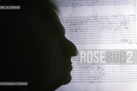 French composer Yannis Xenakis, at home. Paris, May 23, 2001 - ©Ulf Andersen/Rosebud2